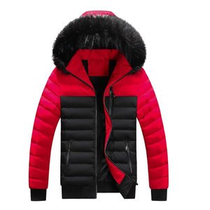 Chaqueta acolchada a prueba de viento de invierno personalizable para hombre, abrigo grueso, diseño de retales, moda cálida para entretenimiento deportivo - Product Image 6