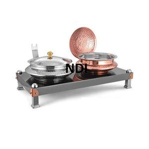 จานอุ่นอาหารสำหรับทำอาหารแบบโบราณสำหรับจัดเลี้ยงอาหารขนาดมาตรฐานมีดีไซน์แบบทุบขนาดมาตรฐาน - Product Image 3