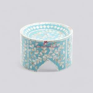 ฐานวางเค้กทำมือจากไม้ไผ่เคลือบมุก  เป็นมิตรกับสิ่งแวดล้อม  ของตกแต่งโต๊ะรอมฎอนสำหรับขนมหวานและของหวาน  จากเวียดนาม - Product Image 2