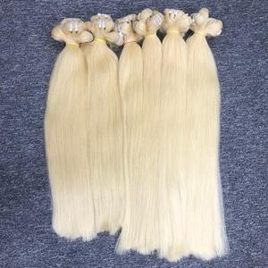 Blonde 613 100% Extensions de cheveux humains vierges droits naturels sans fibre sans enchevêtrement paquets de trame bruts alignés par cuticule - Product Image 6