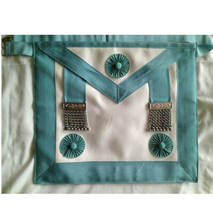 ผ้ากันเปื้อนช่างก่ออิฐแบบมีกระเป๋าปักลายทองและลวดทำมือจากหนังแกะ - Product Image 1