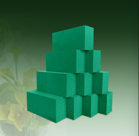 Briques de mousse florale vertes à vente chaude, blocs de mousse florale artificielle, support vertical décoratif, briques de mousse florale