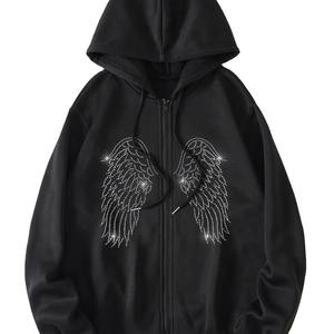 Hip Hop Personnalisé Polaire Strass Hommes Hoodies & Sweatshirts Full Body Streetwear Hommes Hoodies - Product Image 1