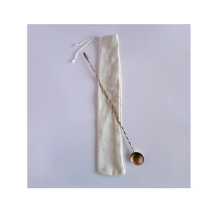 Cuillère de bar en laiton utilisée pour les articles de fête créative mignonne cuillère à dessert à thé à long manche et cuillère à shaker à boisson - Product Image 4