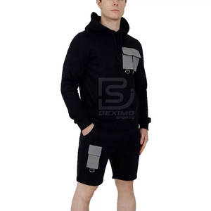 Conjunto de pantalones cortos con capucha para mujer, ropa deportiva, Sudadera con capucha y pantalones cortos a juego - Product Image 1