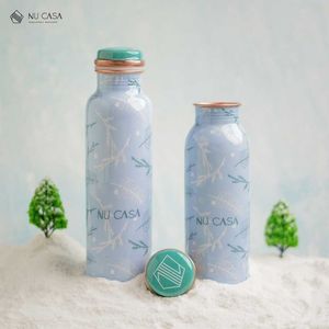 Pure Copper Water <b>Bottle</b> Leak Proof with Health Benefits Drinkware & Storage-900 ML Enamel Printed Copper <b>Bottle</b> - Product Image 3