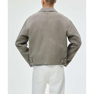 Veste en toile classique décontractée pour homme, sans capuche, pour l'extérieur, avec motif, imperméable et respirante, coupe confortable - Product Image 5