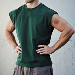 Fitness personnalisé vêtements actifs Yoga respirant entraînement culture débardeurs pour hommes 100% coton biologique débardeur - Product Image 3