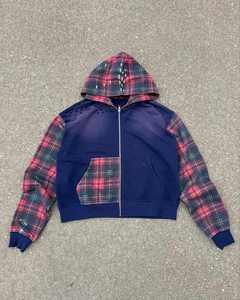 Sudadera con Capucha Bordada Personalizada de Alta Calidad para Hombre |   Tela Lavada al Ácido de 400 g/m² |   Sudadera con Cierre y Estilo Desgastado |   Logotipo Personalizado |   Sudadera Oversize Estilo Urbano - Product Image 1