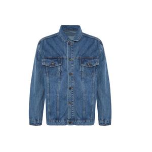 Coupe-vent d'hiver grande taille pour hommes, décontracté, denim, coupe-vent, respirant, écologique - Product Image 1