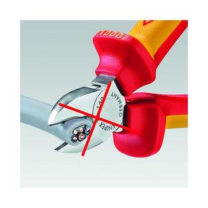 Cisailles à câbles Knipex testées VDE, ciseaux chromés avec poignées isolées multi-composants - Product Image 4