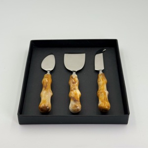 Juego de Queso de Acero Inoxidable de Alta Venta con Mango de Resina, Cuchillo para Queso, Espátula para Mantequilla, Juego para Uso en el Hogar y Hoteles - Product Image 5