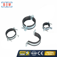 Collier de serrage en U en acier au carbone électrogalvanisé de type O pour isolation de tuyaux