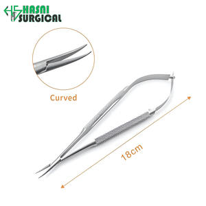 Pinzas Portaagujas y Tijeras con Bloqueo, Juego de Instrumentos Quirúrgicos Manuales de Acero Inoxidable, 18 cm, Rectas - Product Image 4