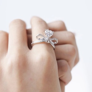 แหวนเพชรโมอิสรูปหัวใจแบบอินฟินิตี้925เงินสเตอริงสีขาวสำหรับเครื่องประดับงานปาร์ตี้หรือของขวัญวันครบรอบ - Product Image 4