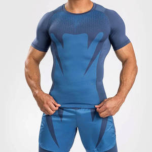 Camiseta de manga larga de compresión de rendimiento para hombre, capa Base atlética ajustada para gimnasio, deportes, Fitness - Product Image 1