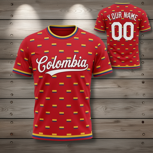 Maglia da Calcio Unisex Colombia WC 2023 con Motivo Bandiera, Top per Tifosi, Regalo per il Giorno della Partita, Diverse Taglie - Product Image 3