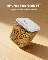 Conteneur de stockage alimentaire hermétique OEM en gros, avec couvercle pop, rectangulaire, 500 ml, sans BPA, en plastique écologique, pour cuisine et garde-manger