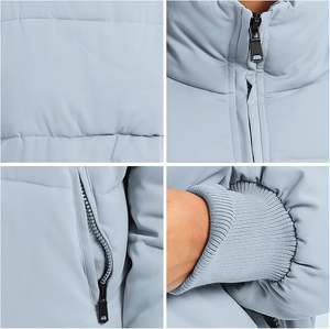 2025 Custom Satin Puffer <b>Jacket</b> for <b>Women</b> Short Winter Outdoor <b>Jacket</b> with Nylon Lining Printed Techniques <b>Lightweight</b> Shiny - Product Image 5