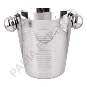 Enfriador de vino de acero inoxidable montado en la pared para cubo de hielo de champán con empuñadura para soportes de cubos de Metal para bares y fiestas - Product Image 1