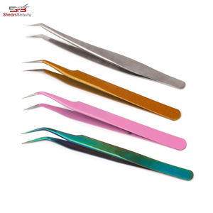 Pinzas de Volumen para Pestañas Profesionales de Alta Calidad con Logotipo Personalizado, Punta Puntiaguda, Acero Inoxidable, Colores Personalizados, Servicio OEM - Product Image 3