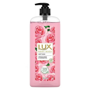 Lux Body Wash Soft Skin <b>French</b> Rose & Almond Oil Super Saver XL Pump Bottle with Long Lasting Fragrance, Glycerine, 750 ml - Product Image 3
