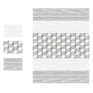 Carreaux muraux émaillés en céramique couleur gris clair design 3d 30x45cm - Product Image 1