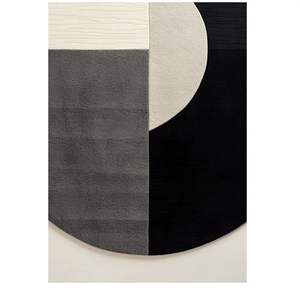 พรมขนสัตว์ถักด้วยมือผืนใหญ่ทรงแคปซูลสำหรับห้องนั่งเล่นห้องนอนรับประทานอาหาร - Product Image 3