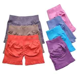 Short Scrunch Gym Tie-Dyed pour femmes Short d'entraînement à bande côtelée sans couture Booty High Stretch Running Sport Shorts Washed Technics - Product Image 1