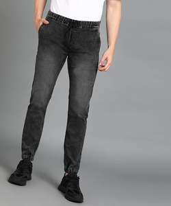 2024 New Fashion Men's Jeans Best Quality Slim Fit Solid <b>Black</b> Casual Wear Ripped Design Mid Waist Pocket Decoration Denim Print - Product Image 2