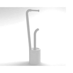 Gedy WC Column 7032 02 WENDY Soporte para escobilla de baño blanco 20,4x69,8cm - Product Image 1