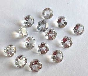 Topaze blanche naturelle 8mm ronde à facettes de qualité supérieure-topaze blanche en vrac excellente qualité - Product Image 6