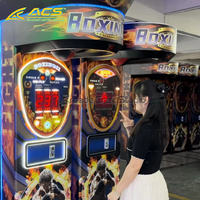 Machine de boxe d'arcade ACS Game Street à monnayeur, mesure de la vitesse et de la force, avec musique intelligente