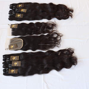 Mèches de cheveux péruviens avec Lace Closure, cuticule alignée, cheveux vierges avec Frontal Lace Frontal Closure avec Curly Hair - Product Image 2