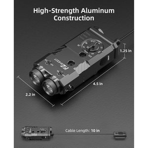 EZshoot Sporting <b>Flashlight</b> IR Illuminator 1600 Lumens Green IR Laser 4 In 1 Combo Magnetic <b>Rechargeable</b> Black - Product Image 6