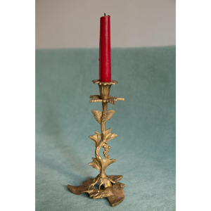 Porte-bougie artisanal plaqué or, 100 % métal de qualité supérieure, écologique et durable, pour la décoration de la maison, les mariages et les fêtes - Product Image 1