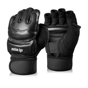ถุงมือ MMA แบบครึ่งนิ้ว ถุงมือซ้อม MMA รับผลิตแบบ OEM คุณภาพสูง ถุงมือสำหรับเตะ ต่อย มวยปล้ำ ถุงมือหนังสำหรับชกมวยแบบสั่งทำ - Product Image 1