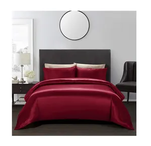 أفضل بيع مرونة شرشف طقم سرير حريري الحرير شرشف المنزل غطاء مرتبة غطاء سرير للمنزل فندق استخدام
