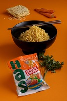 HAS Instant Fried Chicken Noodles Block, Kosher Halal Certified 18% Fat, 3-Minute Quick