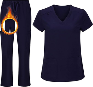 Ropa médica cómoda y elegante personalizada para mujer, ropa de trabajo de uso profesional diario, uniformes de hospital de tela de punto - Product Image 2