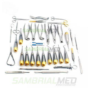DIN EN ISO 13485 Acero inoxidable alemán 74 Uds cirugía Dental Oral extracción elevadores fórceps instrumentos Kit de herramientas dentales - Product Image 3
