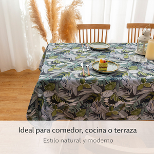Tovaglia Rettangolare Idrorepellente 100% Poliestere con Motivo Foglie Nordiche, Effetto Lino, Lavabile e Riutilizzabile per Casa, Cucina e Sala da Pranzo - Product Image 6