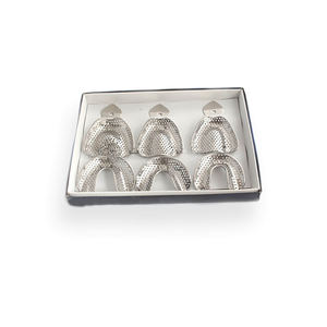 Plateaux d'empreintes dentaires professionnels pour un travail précis de création de moules dentaires plateaux d'empreintes dentaires en acier inoxydable de qualité supérieure - Product Image 5