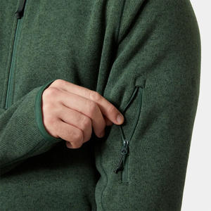 Veste pull-over polaire d'hiver personnalisée pour hommes veste polaire polaire brodée fermeture éclair grande taille avec support pour hommes vente en gros - Product Image 4