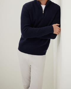 Camisa Polo Clásica Nueva Exclusiva con Cierre de Cremallera de Cuarto, Manga Larga para Hombre, Prenda Informal Cómoda y Transpirable Imprescindible - Product Image 1