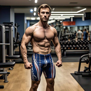 OEM Sublimation Compression Shorts Avec Poche Haute Qualité 100% Polyester Workout Yoga Shorts Hommes - Product Image 3