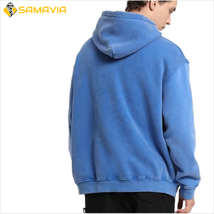 Elegante Sudadera con capucha de lavado ácido de gran tamaño para hombres y mujeres 100% algodón ropa de moda urbana con pantalones de chándal para invierno - Product Image 4