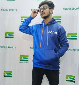 Sweats à capuche et sweat-shirts hommes femmes Engro Sportswear hiver polaire séchage rapide poche Design personnalisé bleu - Product Image 6