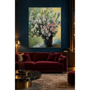 Impression sur toile Fida Claude Monet Fleurs d'hibiscus dans un vase - Product Image 4