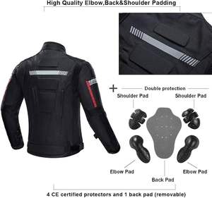Blouson de moto en cuir de course en gros, style moto de course noir avec accents rouges, armure CE incluse, qualité supérieure - Product Image 5
